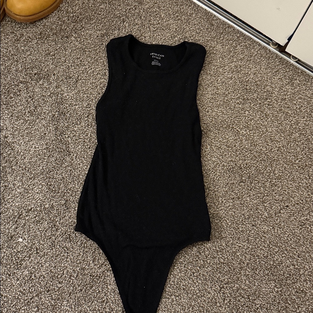 American Eagle Outfitters Black Ribbed Top